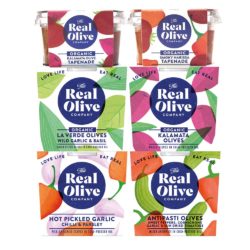 The Ultimate Foodie<div class="mixed-list">1x Kalamata Olive Tapenade (180g)<br>1x Smoky Harissa Tapenade (180g)<br>1x Hot Pickled Garlic (120g)<br>1x Antipasti Olives (160g)<br>1x Organic Kalamata Olives (180g)<br>1x Organic Wild Garlic & Basil Olives (150g)</div>