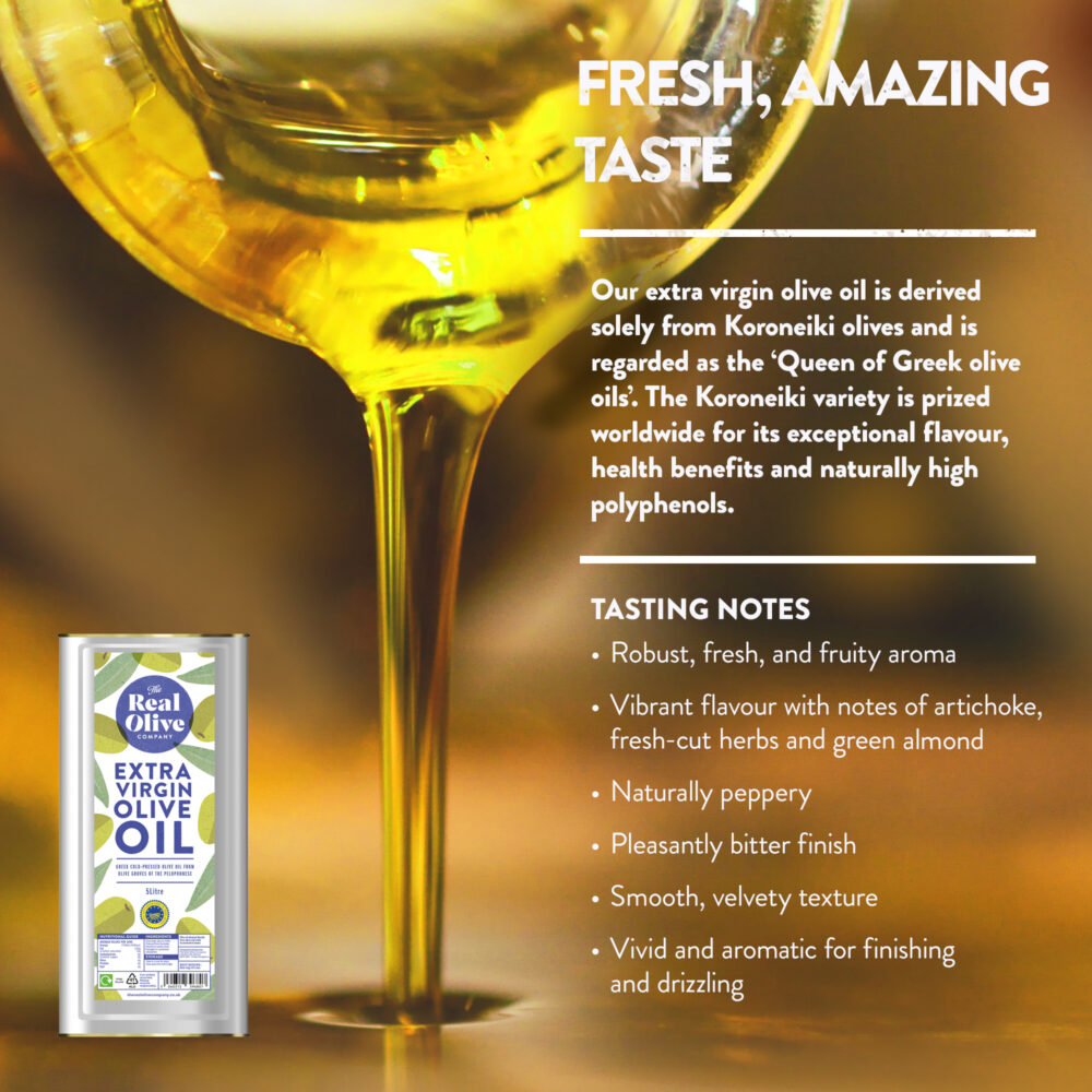 5L Greek Thassos Pure Organic Extra Virgin Olive Oil – High Phenolic, Cold Pressed