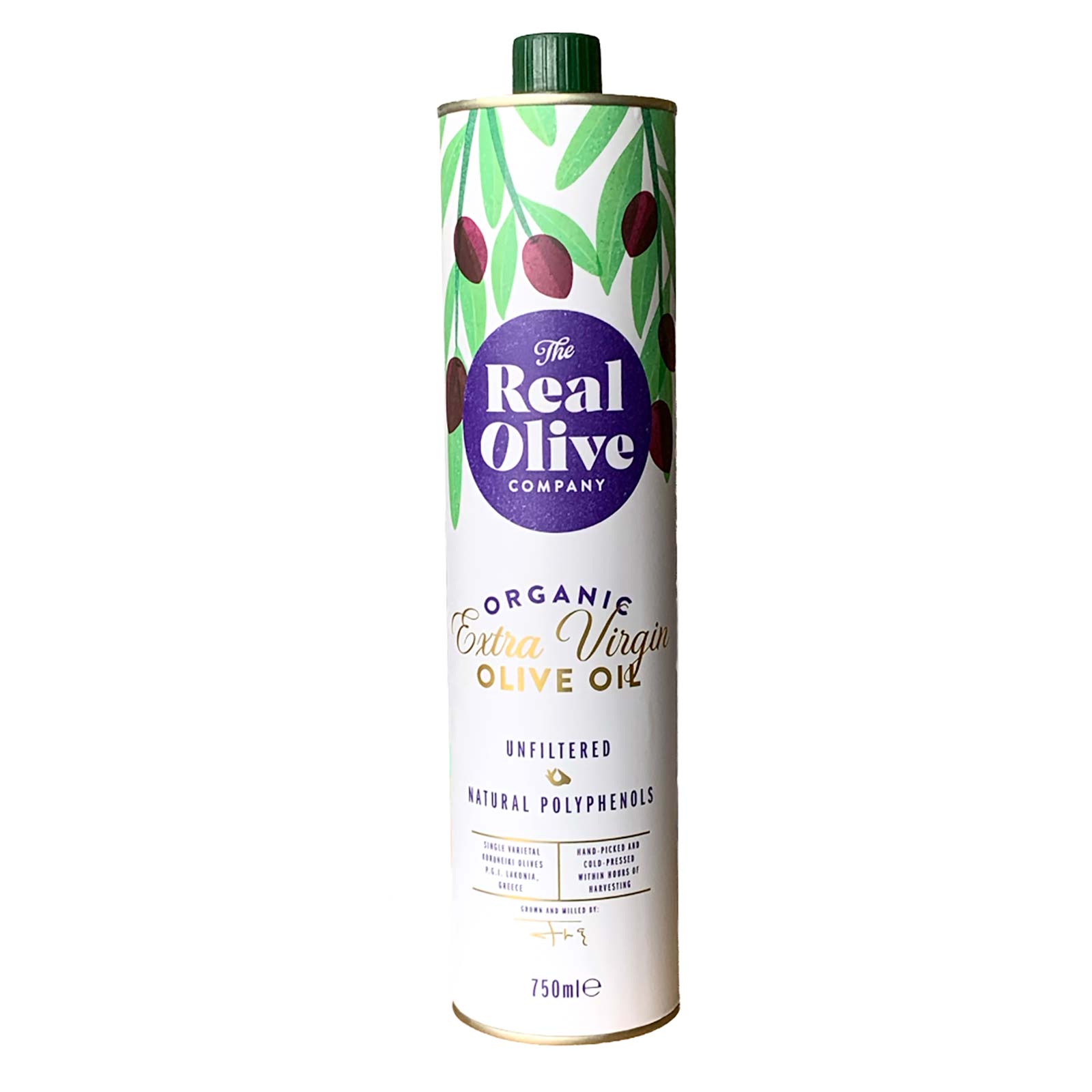 Organic Unfiltered Polyphenol-Rich Greek Extra Virgin Olive Oil