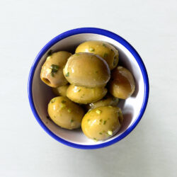Basil & Garlic in a bowl