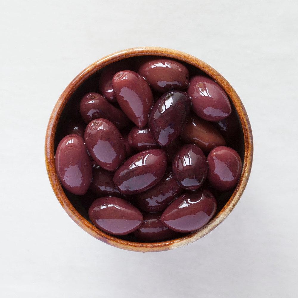 Whole kalamata in a bowl